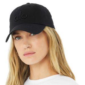 Alo Yoga Black Embellished Baseball Cap